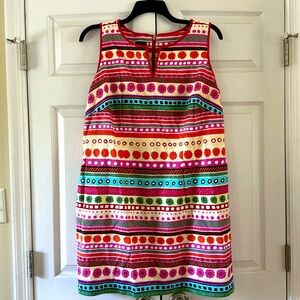 Talbots Shift V-neck dress. Multi-colored